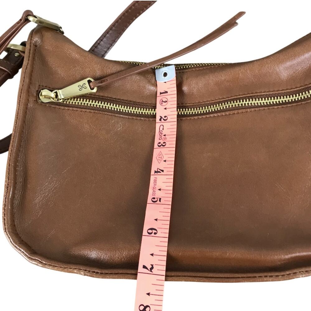 HOBO VTG Leather Crossbody Bag Brown Timeless Everyday Travel Work Minimalistic - Picture 10 of 12